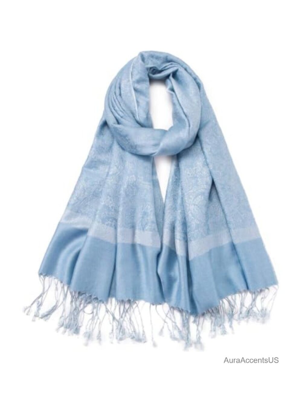Paisley Scarf Shawl Jacquard Wrap Stole Acrylic Viscose Reversible - Picture 2 of 6